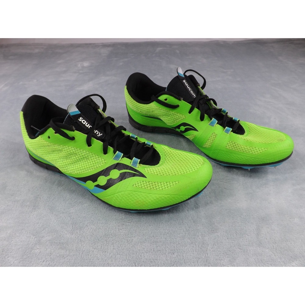 Saucony Vendetta 3 Racing/Running/Track Shoes Men's Size‎ 8.5 Green/Black/Blue
